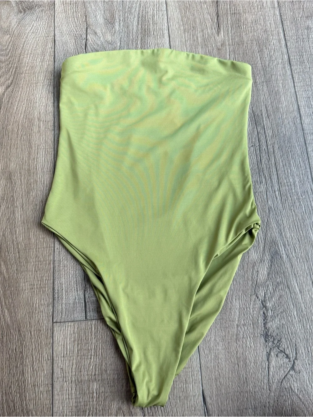 Free People x Toast signature tube one piece swimsuit size large light green